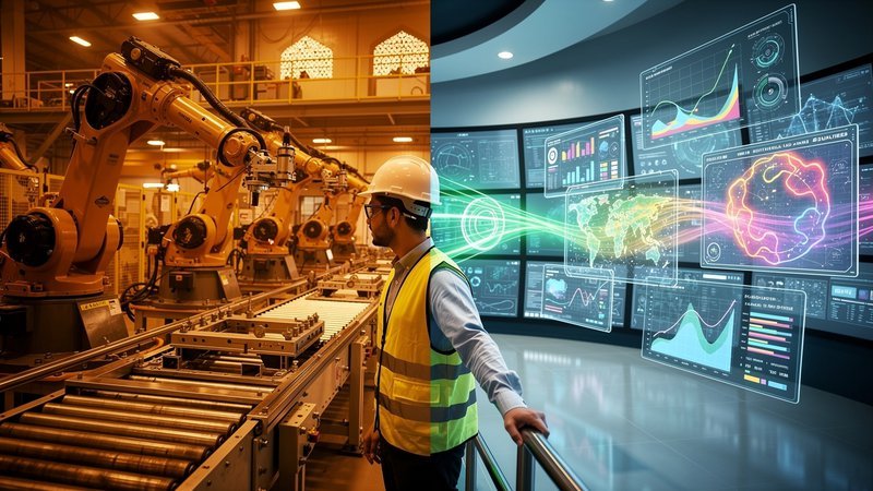 Engineer bridging manufacturing operations with AI-driven digital insights