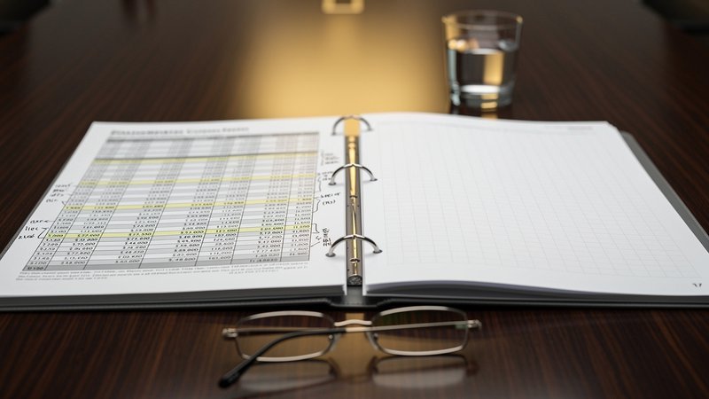 Incomplete cloud migration business case documents on boardroom table